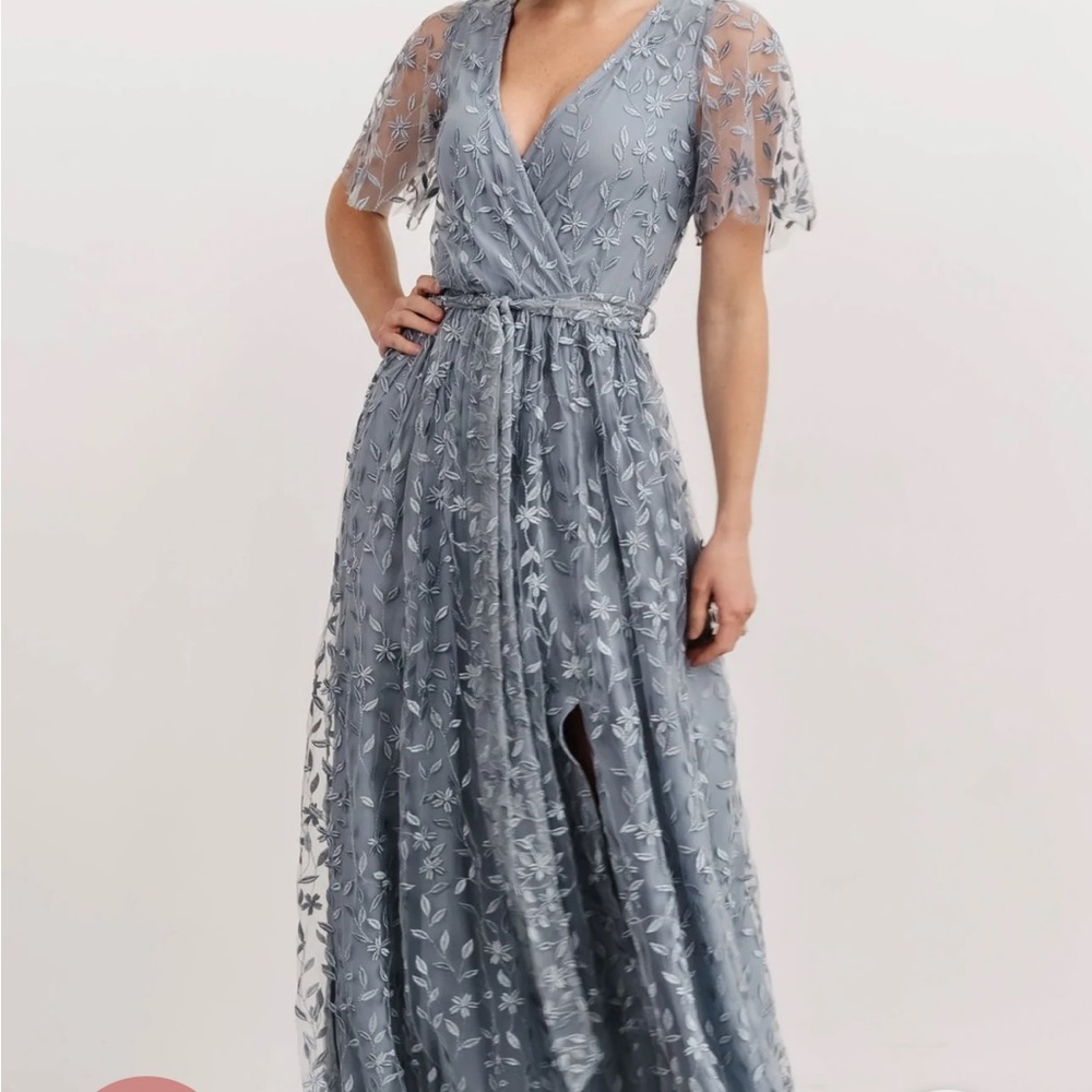 Baltic Born dusty blue bridesmaid dress. Size large